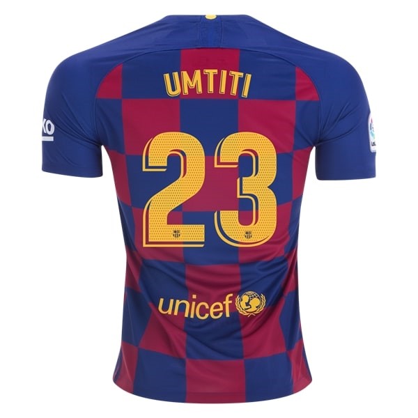 Trikot Barcelona NO.23 Umtiti Heim 2019-20 Blau Rote Fussballtrikots Günstig